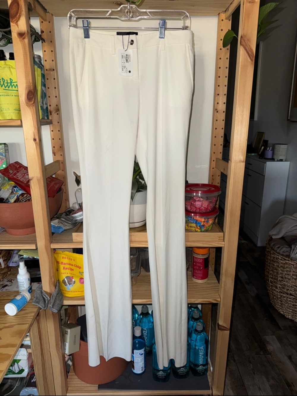 Philipp Plein Cream Straight-Leg Trousers
